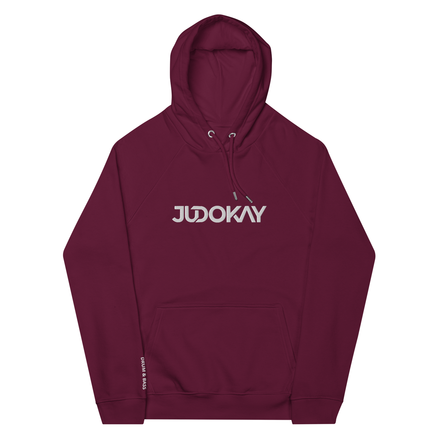 Hoodie | Judokay Embroidery + Drum & Bass Lettering | Unisex | Bio-Raglan